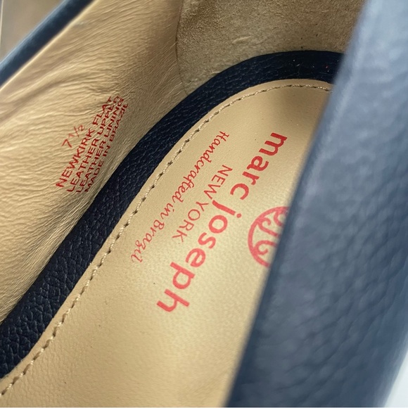 MARC JOSEPH leather cushion navy blue slip on flats women Size 7 1/2 - Picture 10 of 10
